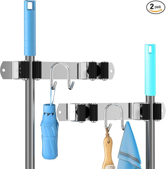 Broom Holder Wall Mount, Broom Hanger by AURIKAR