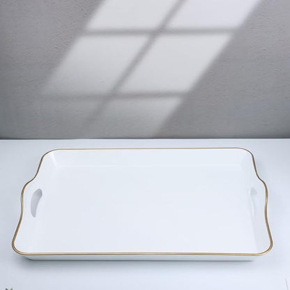 Spsyrine White Decorative Serving Tray - Image 6