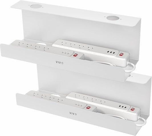 VIVO Under Desk 17 inch Extra Deep Cable Management Trays, Power Strip Holders by VIVO