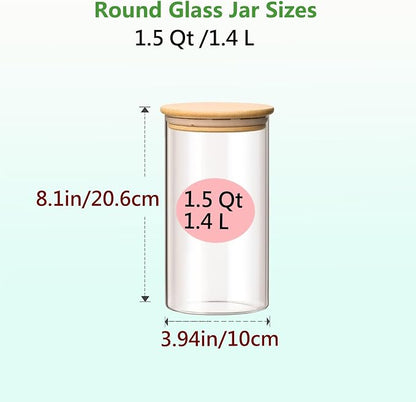 1.5 Qt Round Glass Storage Containers - Image 2