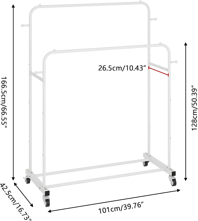 Laiensia Double Rods Garment Rack - Image 2