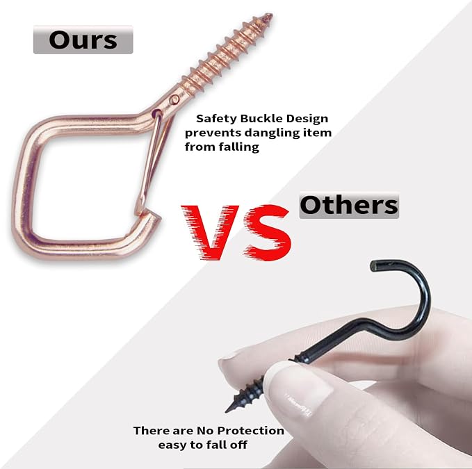 20PCS Eye Screw Hooks for Hanging Heavy Duty - Image 5