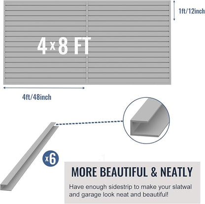 Slatwall Panel Garage Organizer PVC Slatwall Heavy Duty Wall Mounted Rack - Image 4