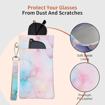Double Eyeglass Case Soft Dual Glasses Case - Image 3