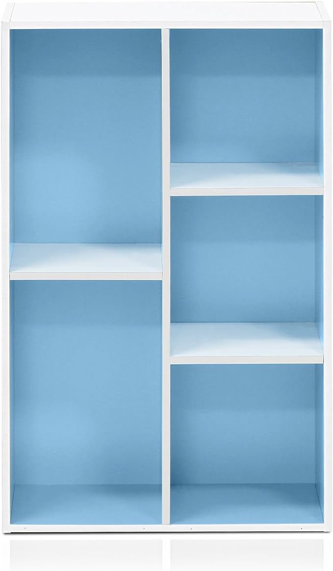 Furinno LUDER Book Shelf, 5-Cube Bookshelf, Reversible Bookcase, 9.4 x 19.5 x - Image 8