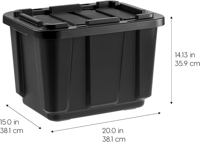 IRIS USA 12 Gallon Heavy Duty Truck Bed Toolbox Storage Tote Bins - Image 2