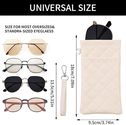 Double Eyeglass Case Soft Dual Glasses Case - Image 2