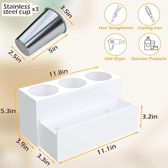 Hair Tool Organizer, Acrylic Hot Hair Styling Tool Organizer - Image 4