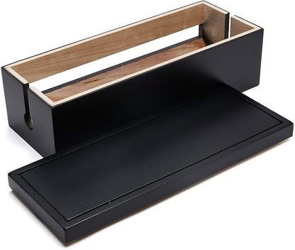 Changsuo Cable Management Box Wooden Cord Organizer Box - Image 3
