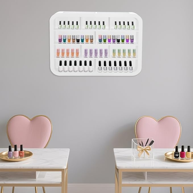 Wall Mounted Nail Polish Racks 4 Tier Hanging Nail Polish Storage Holder - Image 6