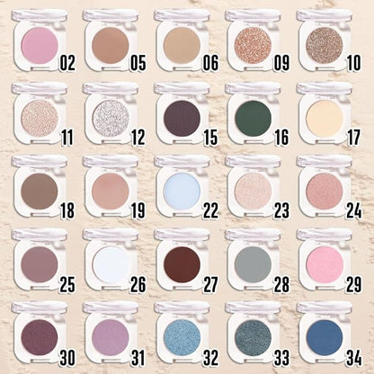 Pear White Shimmer Single Eyeshadow Makeup, Neutral Powde Eye Shadow - Image 3