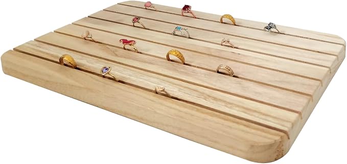 Natural Wood Business Card Holder Wooden Earring Display Stands Jewelry Retail by SCIKHEFT
