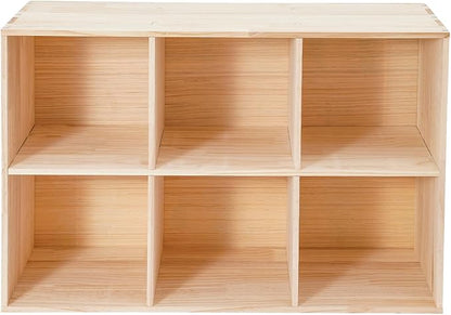 Wooden Cube Shelf Bookcase, Solid Wood Shelves - Image 6