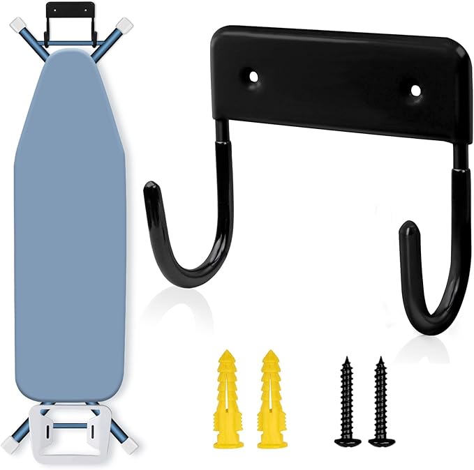 Ironing Board Hanger Wall Mount, Ironing Board Holder Iron Board Organizer Wall by Unknown