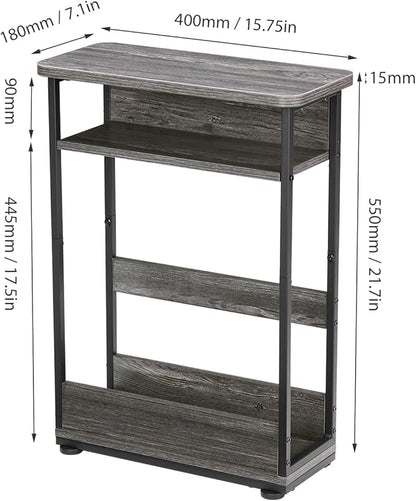 Narrow Side Table, 3-Tier Slim End Table - Image 3