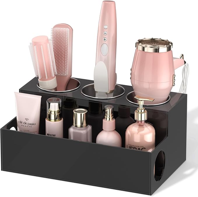 NIUBEE Hair Tool Organizer, Bathroom Countertop Blow Dryer Holder, Vanity Caddy by NIUBEE