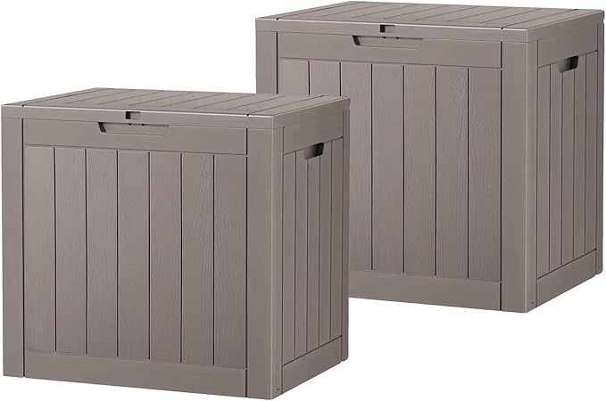 32 * 2 Gallon Outdoor storage deck Box Waterproof ，garden tool, backyard cushion by WTFGO