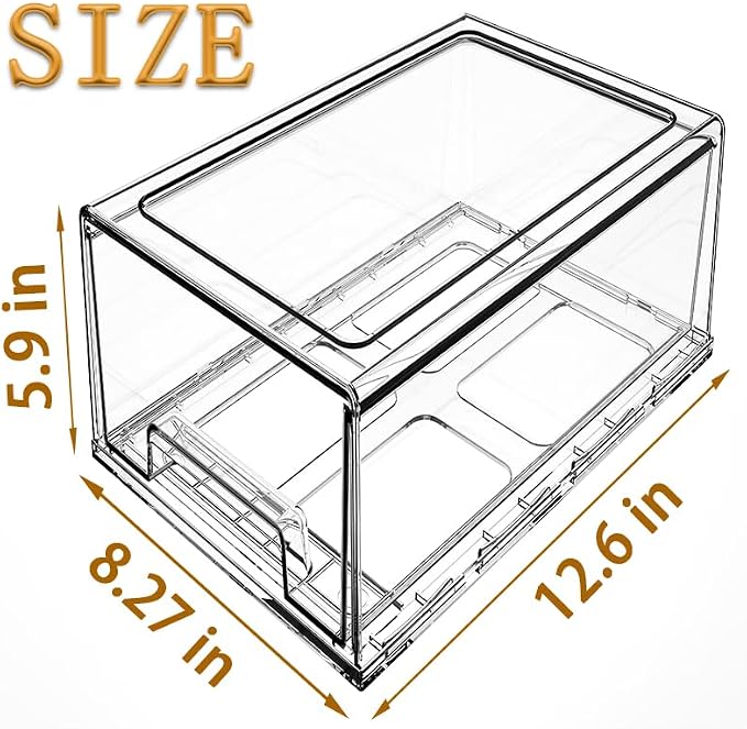 clear Drawer-Type Plastic Storage Box Bins Organizer，Family First Aid Kits - Image 2
