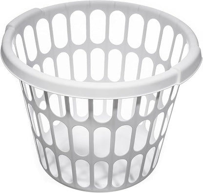 10-Pack Round White Plastic Laundry Basket, Suitable - Image 4