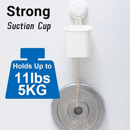 LEVERLOC Powerful Suction Cup Toothbrush Holder, Drill-Free Wall Shower Holder - Image 6
