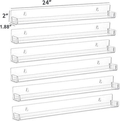 6Pcs/Set 24 Inch Nail Polish Rack Wall Mounted, Lipstick Essential Oil Bottle - Image 6