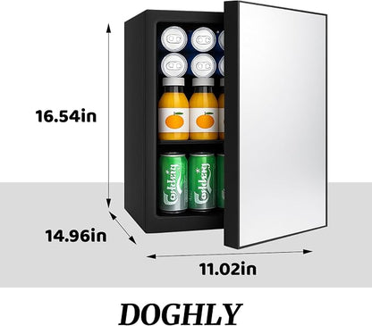 0.9 Cu.Ft Mini Refrigerator and Beauty Fridge, 24 Cans Mini Fridge - Image 4