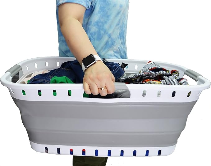 SAMMART 44L Collapsible Plastic Laundry Basket - Image 6