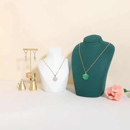 GemeShou Green necklace hanger jewelry organizer, Velvet jewelry stand necklace - Image 8