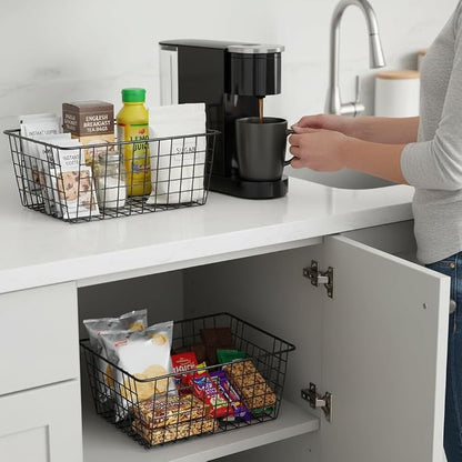 Kitchen Wire Baskets Farmhouse Decor Metal Food Storage Organizer, Household - Image 6