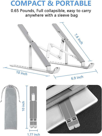 Laptop Stand, Adjustable Aluminum Foldable Portable Holder, Upgrade Whole - Image 3