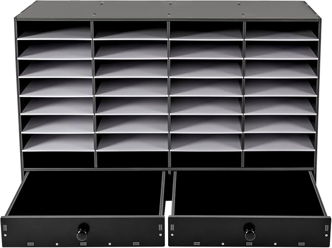 Literature Organizer 32 Slots Office Mailbox Cubbies PVC Desk Mail Sorter - Image 4