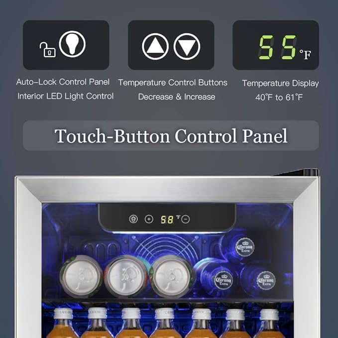 Antarctic Star Beverage Refrigerator Cooler -120 Can Glass Door Mini Fridge - Image 2