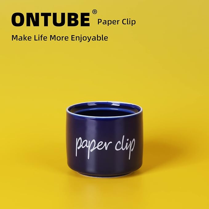 ONTUBE Porcelain Paper Clip Holders, Ceramic Paper Clip Organizer - Image 5