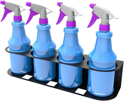 JINGCHENGMEI 4 Spray Bottles Holder, Steel Wall Mount Storage Organizer - Image 3