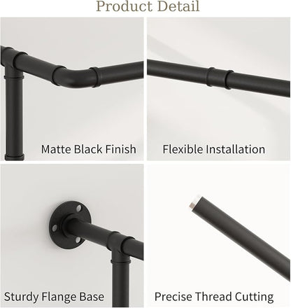 Industrial Pipe Clothing Racks - Image 4