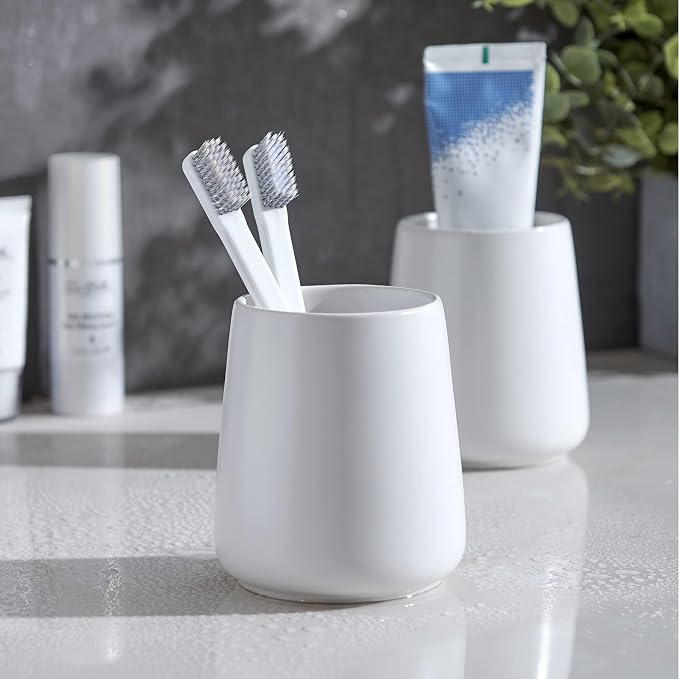 White Toothbrush Holder for Bathroom - Image 5