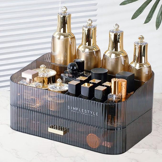 Makeup Organizer with Drawers Stackable Skincare Cosmetic Makeup organization by PLINJOY