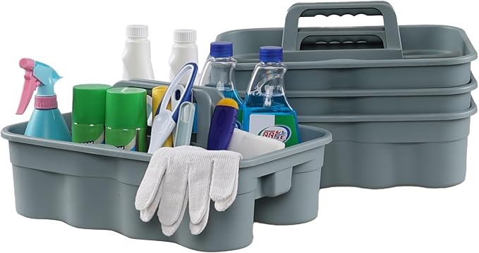 Plastic Cleaning Storage Caddy, Plastic Cleaning Supplies Caddy - Image 2