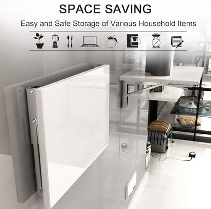 YUMORE Folding Shelf Bracket 14", Heavy Duty Stainless Steel Collapsible - Image 3