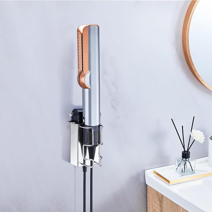 Hair Straightener Holder Wall Mounted, Hair Tool Organizer Stainless Steel - Image 2
