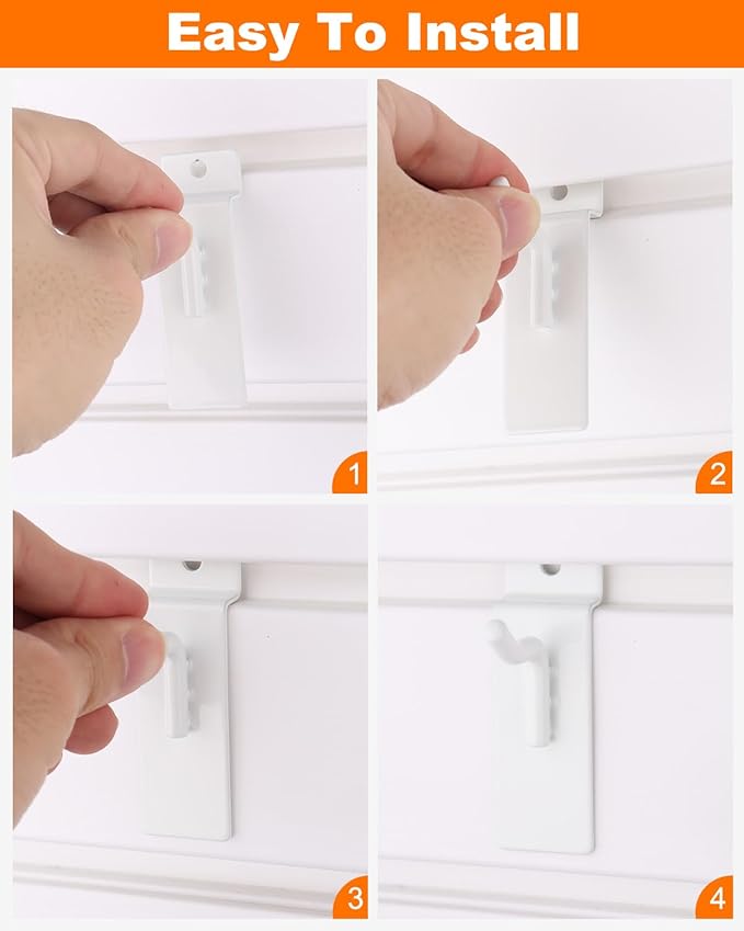 1" Slatwall Hooks, 60 Pack Garage Slat Wall Hanging Display Hooks - Image 5