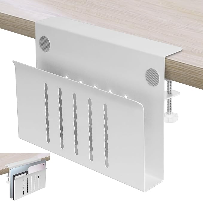 Desk Side Storage, Under Desk Storage, No Drill Steel Hanging Desk Organizer by Xapypy
