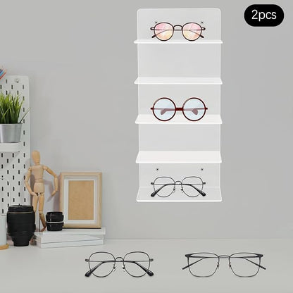 JOMCYDM 2PCS Sunglasses Holder Rack, 5 Tier Eye Glasses Shelf, Optometry Stores - Image 5