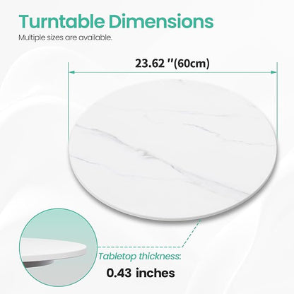 23.6" Lazy Susan Turntable – 360° Sinteredstone Silent Anti-Slip Turntable - Image 3