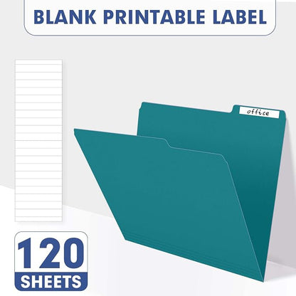 File Folder, PANDRI 120 Pack File Folder, 1/3 Cut Tab, Letter Size, Filing - Image 5