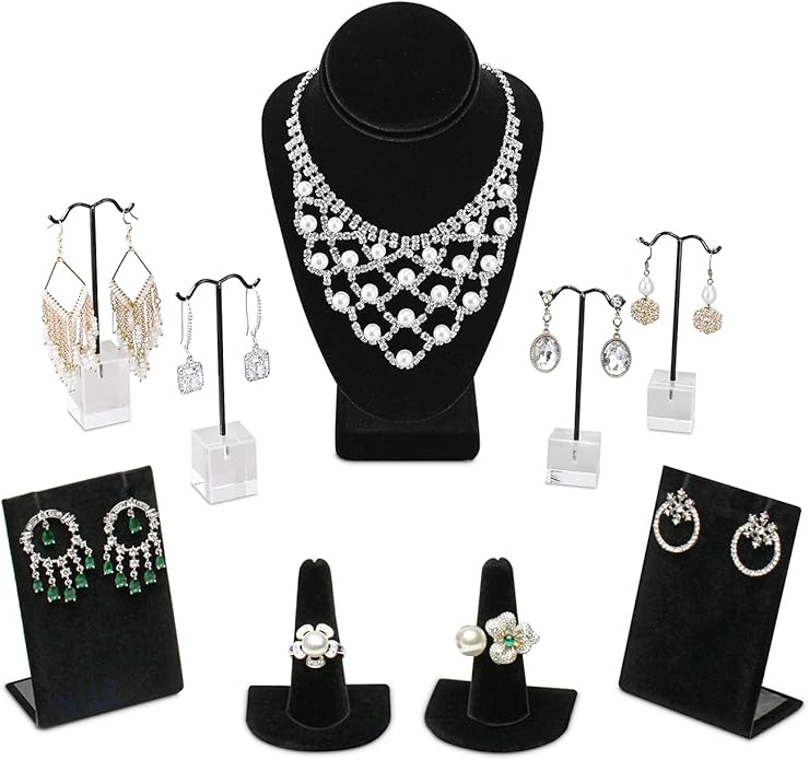 MOOCA Jewelry Display Set, Necklace Display Bust, Earring Organizer, Ring by Mooca