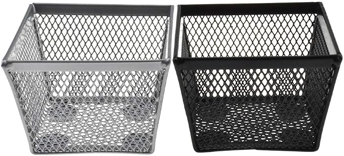 HAHIYO Stackable Paper Clip Mesh Holder Cup 2.2" Height 4 Pack Sturdy Paperclip - Image 7