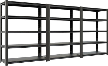 72''H Garage Shelving Heavy Duty, 2500LBS Storage Shelves, 5-Tier Adjustable by Qxdyt