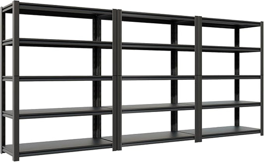 72''H Garage Shelving Heavy Duty, 2500LBS Storage Shelves, 5-Tier Adjustable by Qxdyt