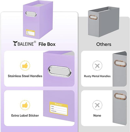 BALEINE File Organizer Box, Cardboard File Folder Organizer - Image 5
